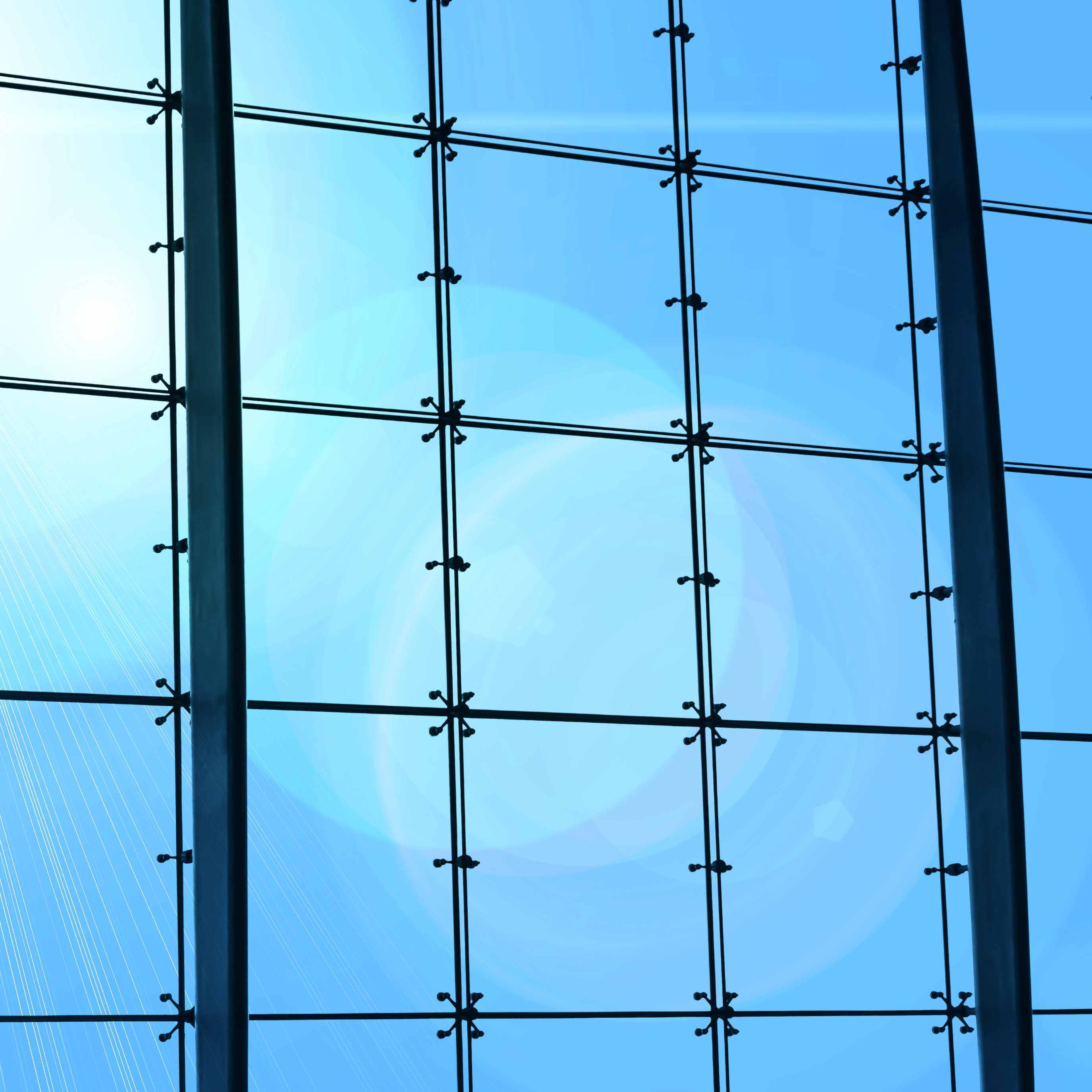 Commercial Building with Glass Curtain Walls