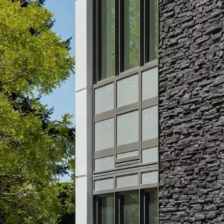 Aluminum glass curtain wall facade