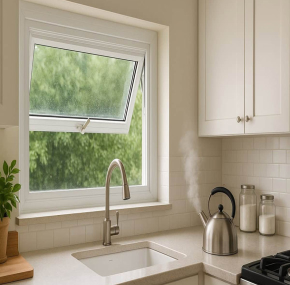 Aluminum Awning Window Top Hung Window Manufacturer Fowall