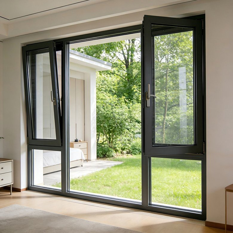Aluminum glass curtain wall facade