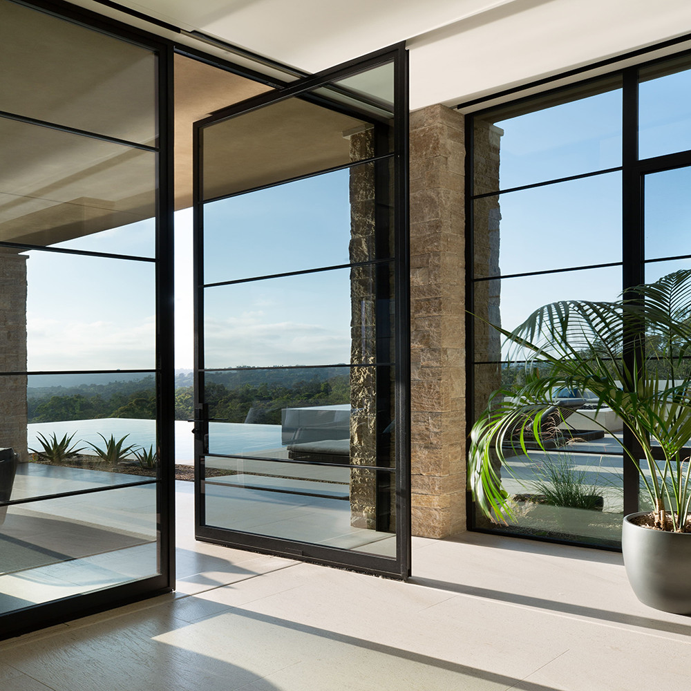 Aluminum glass curtain wall facade