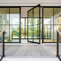 Aluminum Pivot Door Modern Entrance Door Manufacturer Fowall