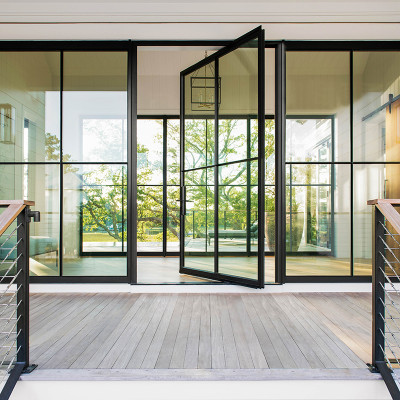 Aluminum Pivot Door Modern Entrance Door Manufacturer Fowall