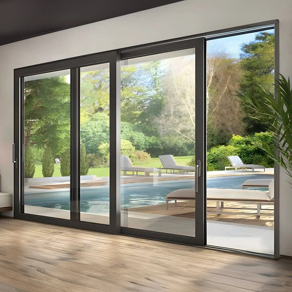 Aluminum glass curtain wall facade