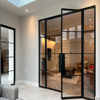 Aluminum Swing Door Hinged Door Modern Entrance Door Manufacturer Fowall