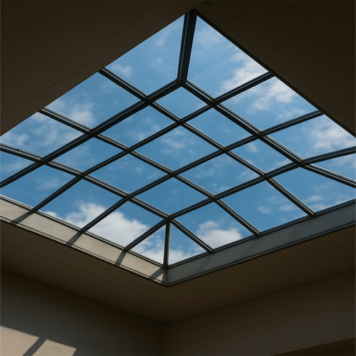 Aluminum Slope Glazing System Inclined Glass Facade Manufacturer Fowall