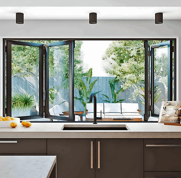 Aluminum Bi-Fold Window for Large Openings Modern Homes and Commercial Buildings