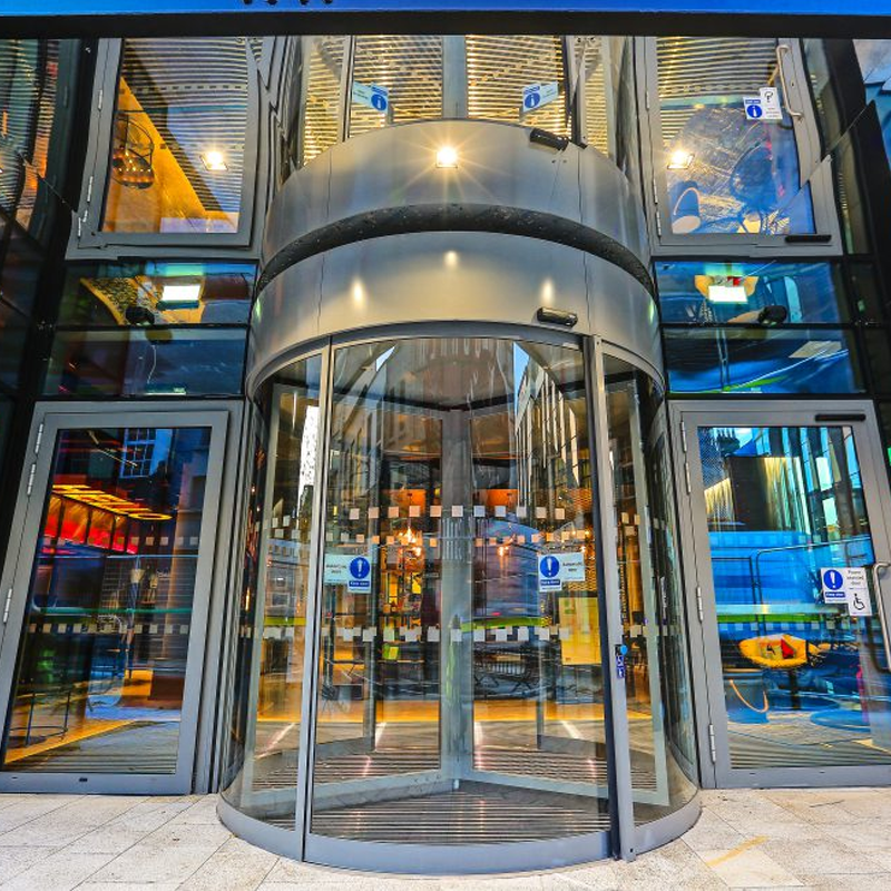 Commercial Building with Glass Curtain Walls