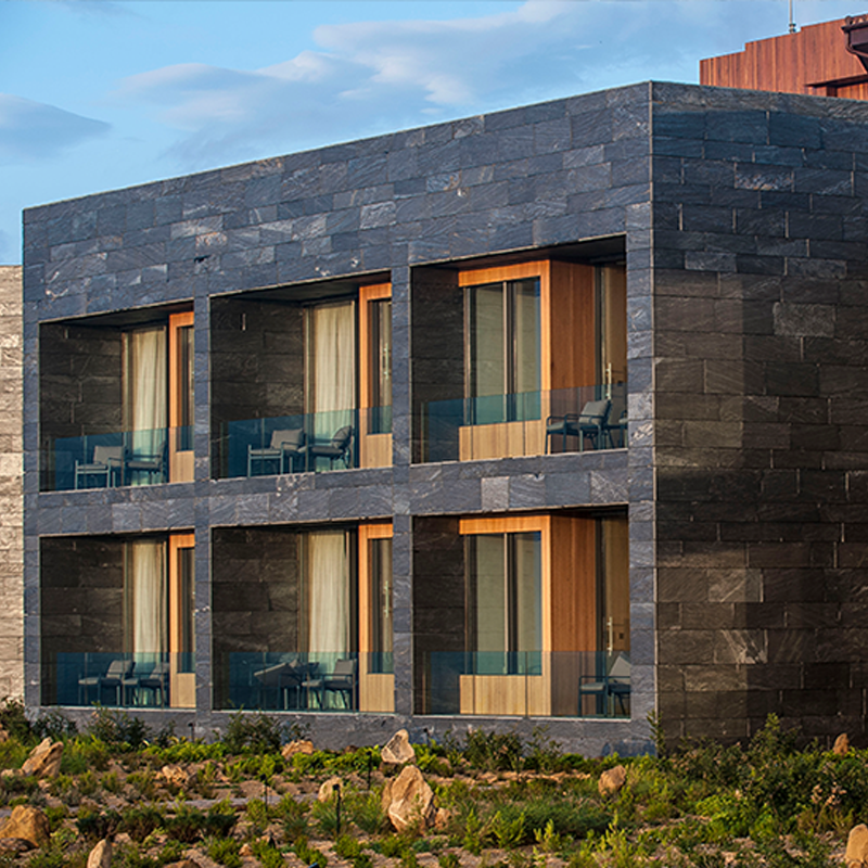 Commercial Building with Glass Curtain Walls