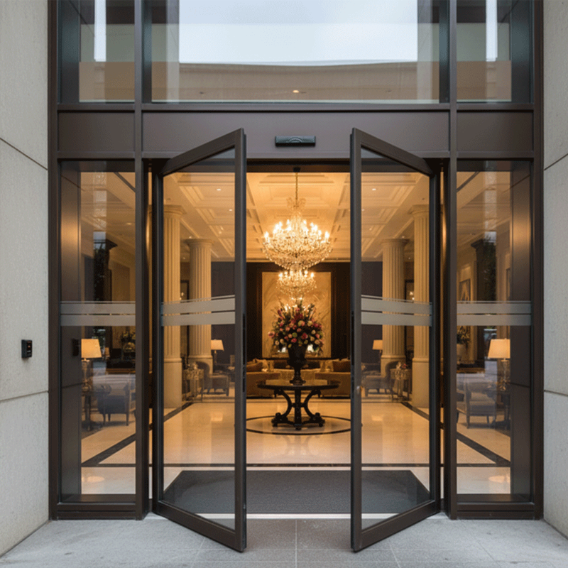 Commercial Building with Glass Curtain Walls