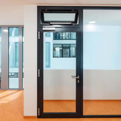 Self-Closing Aluminum Swing Door Automatic Return Hinged Door Manufacturer Fowall