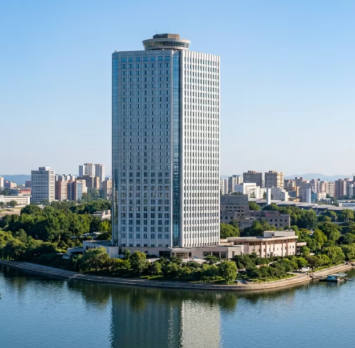 North Korea Yanggakdo Hotel Curtain Wall Project Abstract