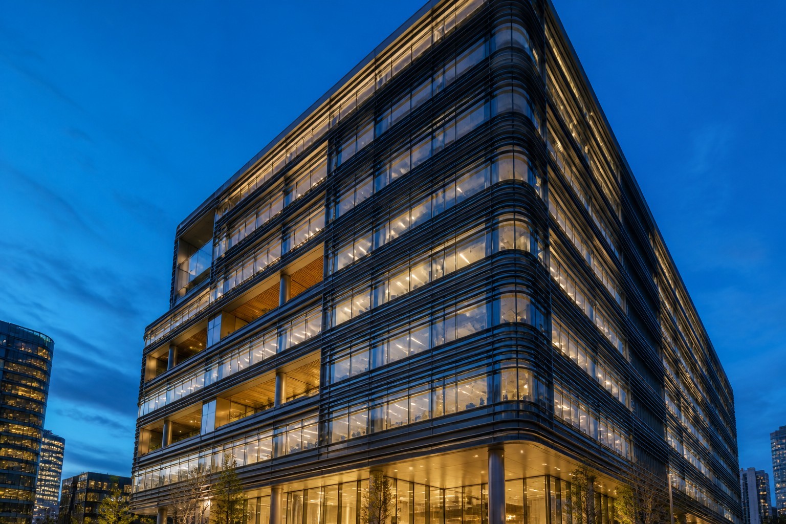 Commercial office tower facade