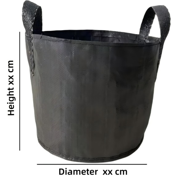 Customize Size Heavy Duty UV Resistant Rectangle and Round Shape PP Woven Grow Bags |  Planter Bag for Nursery Use