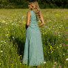 Sage Green Linen Maxi Dress | Sleeveless Waist Tie Summer Dress | KOSSR