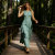 Sage Green Linen Maxi Dress | Sleeveless Waist Tie Summer Dress | KOSSR