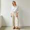 Beige Linen Wide Leg Pants – Relaxed Fit High Waist Summer Trousers for Effortless Style