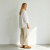 Beige Linen Wide Leg Pants – Relaxed Fit High Waist Summer Trousers for Effortless Style