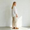 Beige Linen Wide Leg Pants – Relaxed Fit High Waist Summer Trousers for Effortless Style