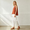 White Linen Wide Leg Pants – Lightweight High Waist Summer Trousers for Effortless Style