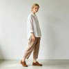 Khaki Linen Pants – High Waist Breathable Summer Trousers for Effortless Everyday Style