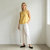 White Linen Wide Leg Pants – Elastic Waist Lightweight Summer Trousers for Effortless Comfort