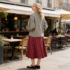 KOSSR Linen Tie-Neck Blouse – French Vintage Relaxed Linen Shirt