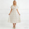 KOSSR Floral Linen Midi Dress – Lightweight French Cottagecore Summer Dress