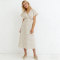 KOSSR Floral Linen Midi Dress – Lightweight French Cottagecore Summer Dress