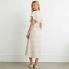 KOSSR Floral Linen Midi Dress – Lightweight French Cottagecore Summer Dress