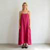 Linen Slip Midi Dress Women | Spaghetti Strap Summer Dress | KOSSR