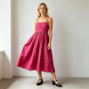 Linen Slip Midi Dress Women | Spaghetti Strap Summer Dress | KOSSR