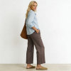 Linen Straight Leg Pants Women | Elastic Waist Linen Trousers | KOSSR