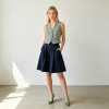 Linen Mini Skirt for Women | A-Line Pleated Summer Skirt | KOSSR