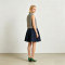 Linen Mini Skirt for Women | A-Line Pleated Summer Skirt | KOSSR