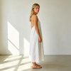 Linen Slip Midi Dress Women | Spaghetti Strap Summer Dress | KOSSR