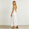 Linen Slip Midi Dress Women | Spaghetti Strap Summer Dress | KOSSR