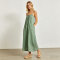 Sage Green Linen Maxi Dress for Women | Relaxed Resort Linen Dress | KOSSR