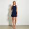 Navy Linen Sleeveless Mini Dress for Women | Minimalist Linen Dress | KOSSR