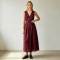 Burgundy Linen Wrap Dress | Sleeveless Linen Maxi Dress | KOSSR