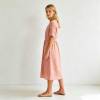 Blush Pink Linen Wrap Dress | Relaxed Linen Midi Dress | KOSSR
