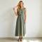 Linen A-Line Maxi Dress | Sleeveless Linen Summer Dress | KOSSR