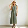 Linen A-Line Maxi Dress | Sleeveless Linen Summer Dress | KOSSR