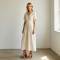 Linen A-Line Maxi Dress | Elegant V-Neck Linen Dress | KOSSR