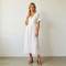 Linen A-Line Maxi Dress | Elegant V-Neck Linen Dress | KOSSR