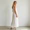 Sleeveless Linen A-Line Maxi Dress | Elegant Linen Summer Dress | KOSSR