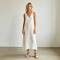 Sleeveless Linen A-Line Maxi Dress | Elegant Linen Summer Dress | KOSSR