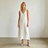 Sleeveless Linen A-Line Maxi Dress | Elegant Linen Summer Dress | KOSSR