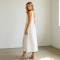 Sleeveless Linen A-Line Maxi Dress | Elegant Linen Summer Dress | KOSSR