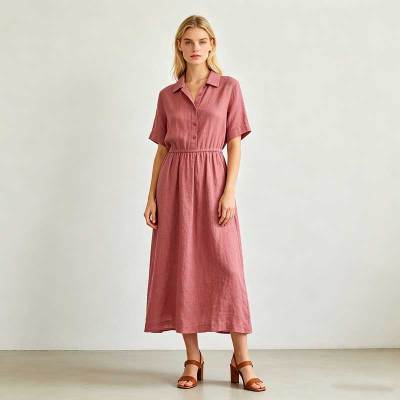 Linen Vacation Dress for Women | Relaxed Linen Maxi Dress | KOSSR